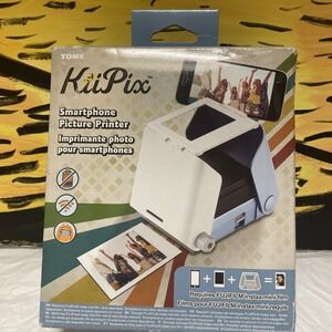 KiiPix Portable Smartphone Picture Printer - No Batteries Required - Blue/White